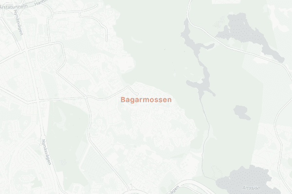 Karta över Bagarmossen