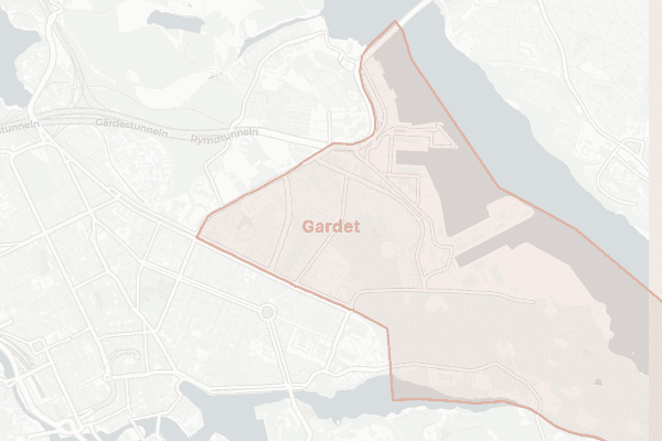 Karta över Gärdet