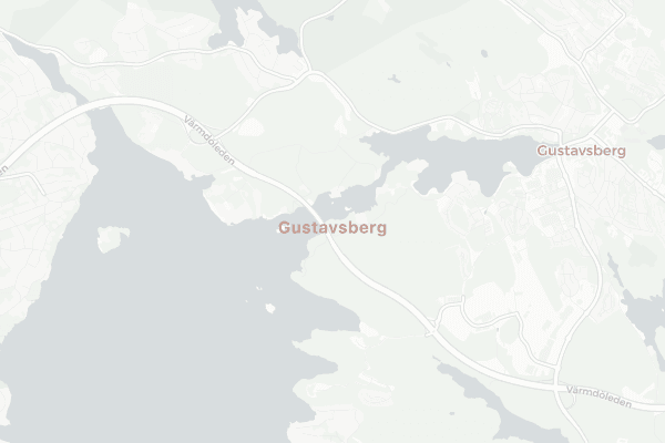 Karta över Gustavsberg