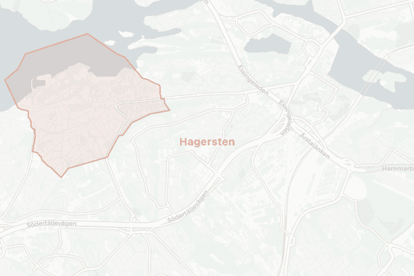 Karta över Hägersten