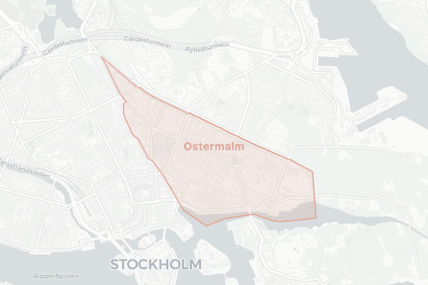 Karta över Östermalm