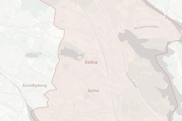 Karta över Solna