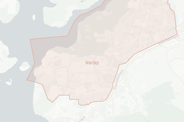 Karta över Vårby